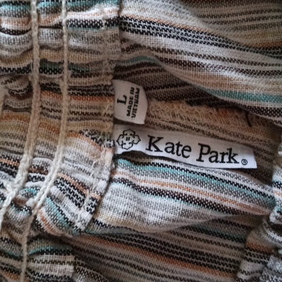 Kate Park striped drawstring Beach pants💙 - Picture 3 of 9